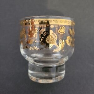 Culvers gold plated mid century vintage Footed Glass Cup replacement